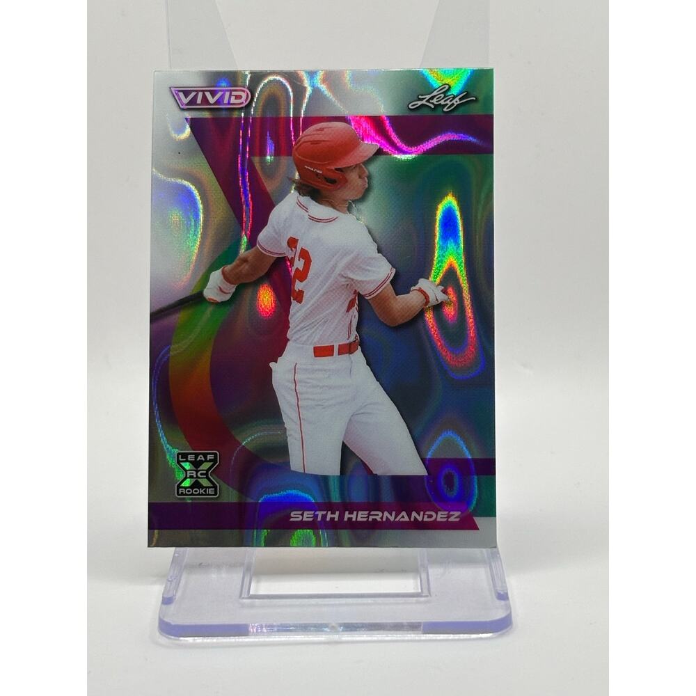 2024 Leaf Vivid Baseball Seth Hernandez Grey Raywave Refractor 2/9 SP Pirates